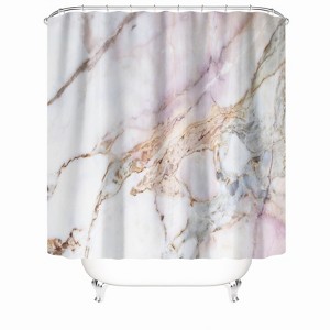 Broken Marble Pattern Shower Curtains for Bathroom Waterproof Fabric Bath Curtain Durable Soft Stylish Bathroom Decor 72x72 Inch - 1 of 1