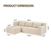 CENGHU Modular L-Shaped Sofa, Sectional Couch for 3 + 3 Seaters, Chaise Sofa Couch with Pillowcases for Living Room Free Installation - 3 of 4