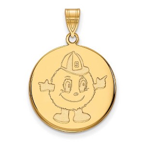 Black Bow Jewelry 14k Yellow Gold Syracuse Oranges NCAA Large Pendant - 1 of 3