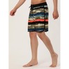 Lars Amadeus Men's Summer Drawstring Waist Contrast Color Printed Swim Shorts - 2 of 4