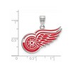 Black Bow Jewelry Sterling Silver Detroit Red Wings NHL Large Pendant - 2 of 3
