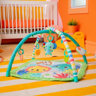 Bright Starts Wild Wiggles Baby Activity Gym & Machine-Washable Play Mat - Green