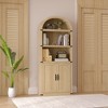 71.6" Tall Bookcase, 5-Tier Arched Bookshelf with Doors and Shelves, Wooden Bookshelves for Home, Office, Living Room - 2 of 4