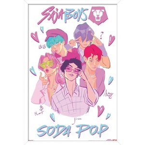 Trends International Netflix KPop Demon Hunters (2025) - Saja Boys Soda Pop Framed Wall Poster Prints - 1 of 4