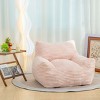 NicBex Modern Bean Bag Chair with Armrests, High-Resilience Lazy Sofa for Adults and Kids in Living Room, Bedroom, Dorm, Pink - 2 of 4