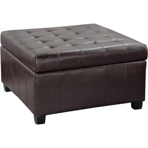NicBex 31 Inch Square Upholstered Storage Ottoman Bench with Legs for Bedroom,Living Room,Entryway - 1 of 4