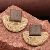 SOHI Women's Straw Drop Earrings - 2 of 3