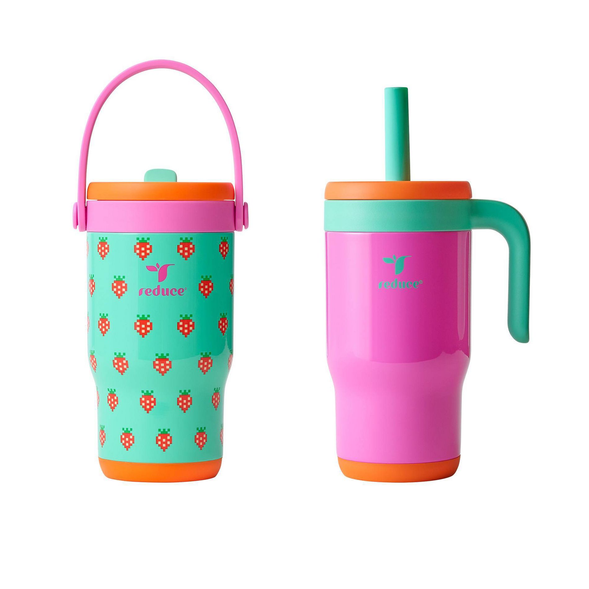Reduce 14 oz 2pk Chiller & Chiller Go Pink/ Strawberry