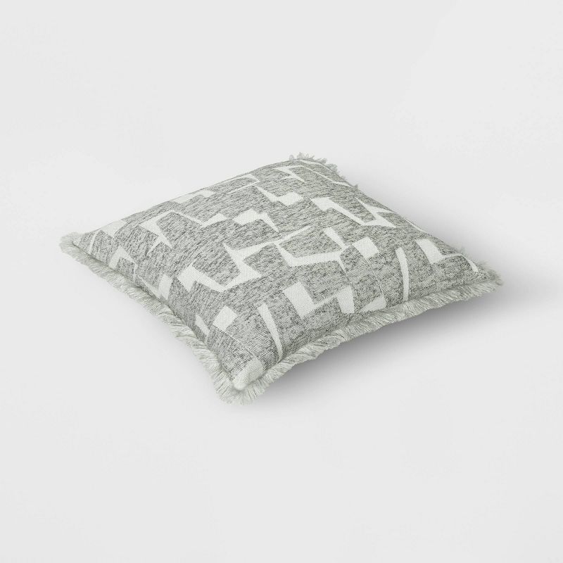 Geometric Patterned Cut Velvet Cotton Blend Square Throw Pillow - Threshold™, 4 of 8