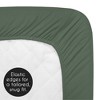 Sweet Jojo Designs Boy Photo Op Fitted Crib Sheet Football Green White and Brown - 3 of 4