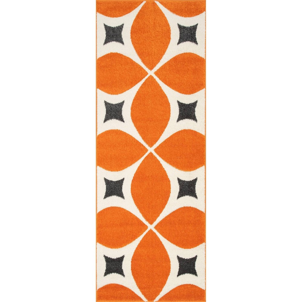 2'6inx12' Runner Hand Tufted Gabriela Rug Deep Orange - nuLOOM