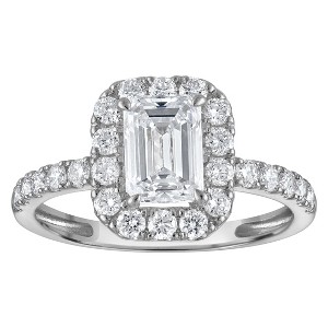 Naturalux 14K Gold 1.75 cttw Lab Grown Diamond Halo Ring - 1 of 4