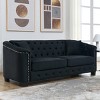 Set of 2 Luxury Chesterfield Velvet Sofa,77" 3-Seater Tufted Couch with Nailhead Trim for Living Room,Apartment-Baofuwish - 3 of 4