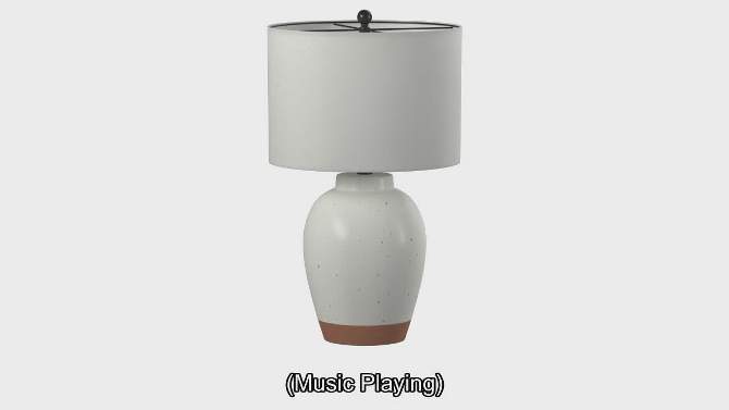 Portcia Table Lamp - Speckled Ivory Glaze - Safavieh., 2 of 9, play video