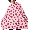 Strawberries All-Over Print Pink Long Sleeve Oversized Hoodie Wearable Blanket-OSFA - 3 of 4