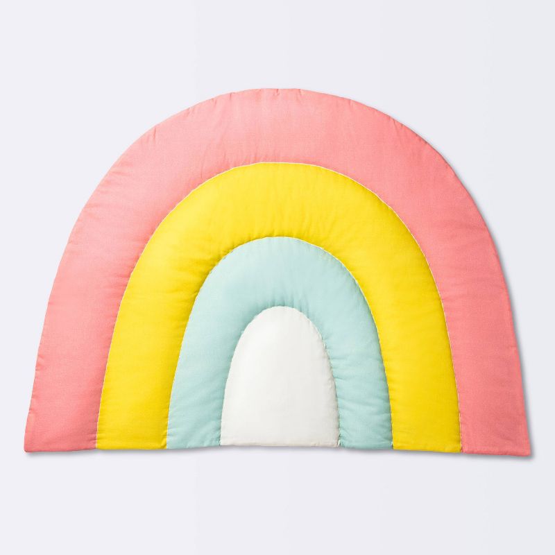 Quilted Floor Blanket and Playmat - Rainbow - Cloud Island&#8482;, 1 of 9