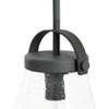 Storied Home Wesley - Metal and Seedy Glass Ceiling Light, Distressed Zinc - 4 of 4