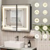 Lighted Medicine Cabinet with Mirror Wall Mounted Bathroom Mirror with Storage - 3 of 4