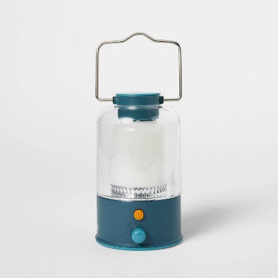 Rechargeable Large LED Portable Camp Lantern Teal Blue - Embark&#8482;️