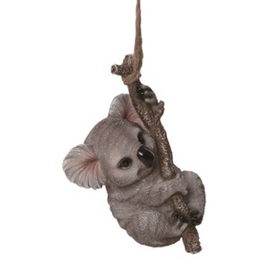 Transpac Resin 6.3" Gray Spring Hanging Critter Decor - 1 of 2