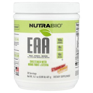 NutraBio EAA, Strawberry Lemonade, 0.88 lb (401 g) - 1 of 4