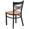 Emma and Oliver 2 Pack "X" Back Metal Restaurant Chair - 3 of 4