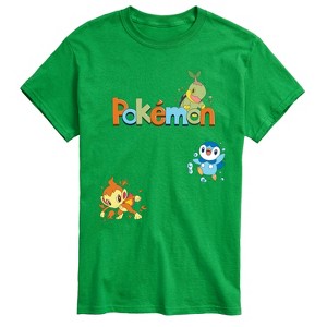 Men's - Pokémon - Turtwig, Chimchar, Piplup Short Sleeve Graphic T-Shirt - 1 of 3