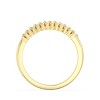 GILDED 14KT Gold Plated & 925 Sterling Silver Statement Band Ring for Women, Lab Grown Diamond, 1/4 & 1/2 Carat Diamonds, Size 7 - 3 of 4
