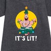 - SpongeBob SquarePants - Patrick It's Lit Graphic Short Sleeve Fleece Dress - 2 of 4