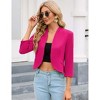 Women's Ruffle Back Hem Jacket 3/4 Sleeve Open Front Cardigan With Split Cuffs - 4 of 4