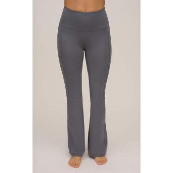 Yogalicious Womens Lux Laila Wide Leg Flare Pants - Antler - X