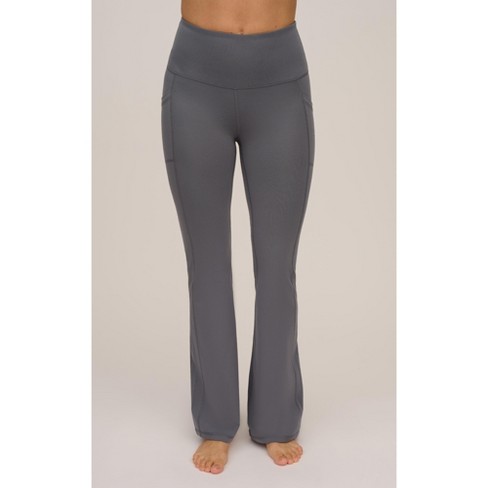 Yogalicious Womens Lux Tribeca Side Pocket High Waist Flare Leg Pant -  Quiet Shade - Small : Target