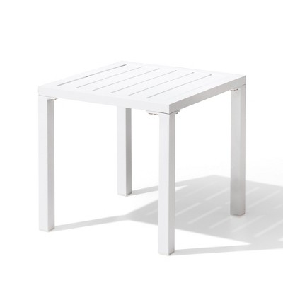 Pellebant Outdoor End Table Aluminum Square Patio Side Table