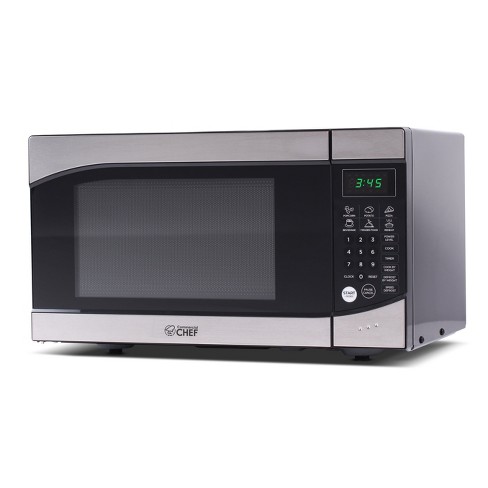 Commercial Chef Small Microwave 0.7 Cu. ft. Countertop Microwave with Digital Display, Stainless Steel