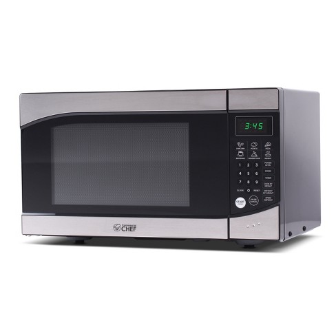 Commercial Chef Countertop Microwave 0.9 Cu. Ft. 900w, Black And
