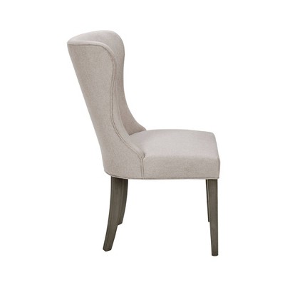 Helena Cream and Gray Upholstered Parsons Dining Chair