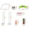 PICASSO-TILES Magnetic Tiles Race Track Add-Onn Expansion Set for Kids, Racing Ramp Extension Construction STEM Building Blocks Toy, 18PCS - 2 of 4