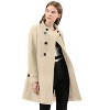 INSPIRE CHIC Women's Stand Collar Double Breasted Slant Pockets Trendy Outwear Winter Coat - 3 of 4