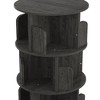 Aheaplus 4-tier/ 5-tier Corner Bookshelf for Home Office, 360 Rotating - 3 of 4