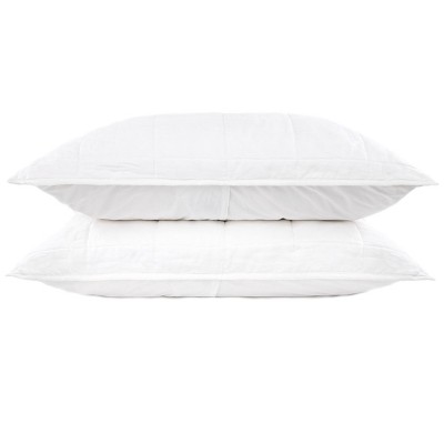 White Cotton Quilted Standard/Queen Sham Set