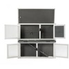 Rabbit Wood Hutch House, 2-Layer Solid Wooden Rabbit Cages With Climbing Ladder And Cleaning Tray - 3 of 4