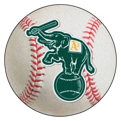 MLB Oakland Athletics 27"x27" Elephant Logo Roundel Rug