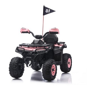 Jojoka 12V Kids Ride-On ATV with Remote Control, Bluetooth Music, Lights, Spring Suspension, 2-Speed Electric 4-Wheeler for Ages 2-6 - 1 of 4