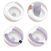 Unique Bargains 4pair Toilet Seat Cover Pad Bathroom Warm Toilet Seat Cushion Washable Reusable - 4 of 4