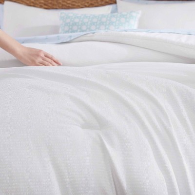 Tommy Bahama 8pc Queen Seersucker Solid Comforter Bedding Set White — фото 8