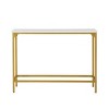 Carolina Living Stella Slim Console Table White/Gold: Chic Entryway Furniture, Non-Toxic MDF & Metal Frame - 2 of 4