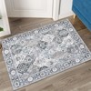 Trellis Area Rug, Washable Vintage Floral Print, Non-Slip Indoor Carpet for Entryway, Living Room, Bedroom, Laundry Room - 4 of 4