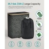 35.7 Gallon Recycling Bin with Inner Bag, Large Bottle & Can Container for Metal, Plastic, Glass, Paper, Ink Black & Natural Beige - 2 of 4