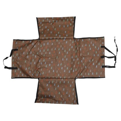 Unique Bargains Puppy Pattern Pet's Car Seat Cover Brown 1 Pc