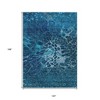 Navy Blue And Sky Blue Abstract Washable Indoor Outdoor Area Rug - 3 of 4